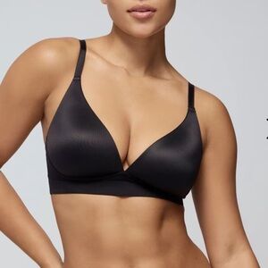 NWT Soma Embliss Luxe Plunge Bralette Medium Black